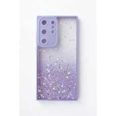 Чохол Stardust з кольоровими бортиками для Samsung S22 Ultra Фіолетовий