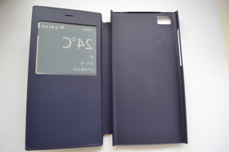 Купить чехол книжка для Xiaomi Mi3 (С вырезом для часов) (тёмно-синий)