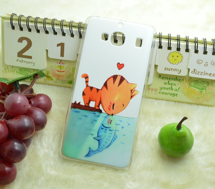 Пластиковый бампер с рисунком для Xiaomi Redmi 2